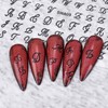 CHANGAR Retro-Buchstaben-Nagelkunst-Aufkleber, alte englische Buchstaben, Nagelabziehbilder, weiß-schwarz, Laser, 3D, englisches