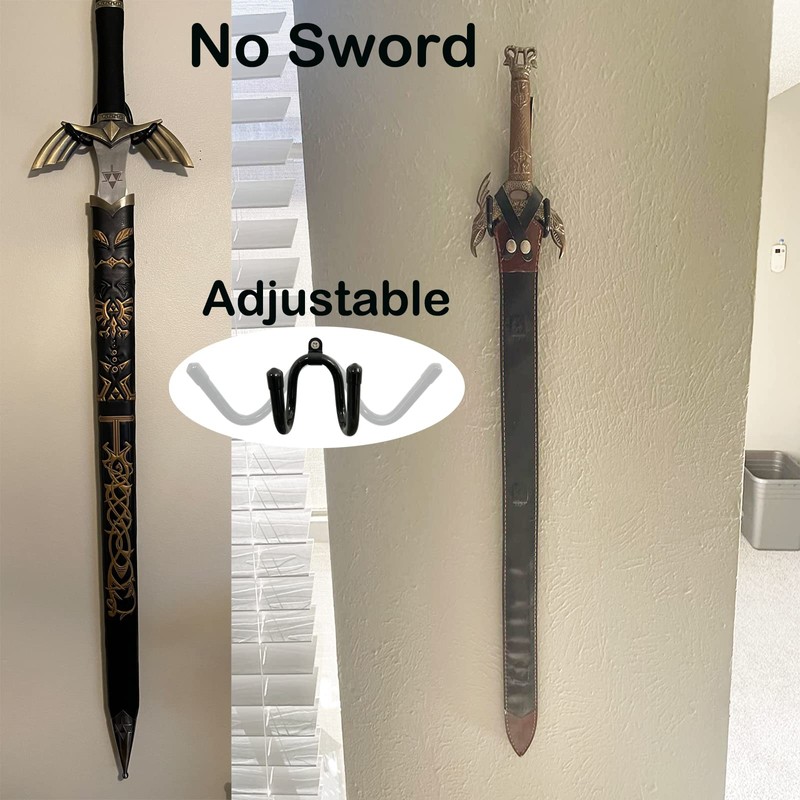 pmsanzay 4Pack Mini Wall-Mounted Sword Stand Display Rack,Sword Holder,Sword Hook,Sword