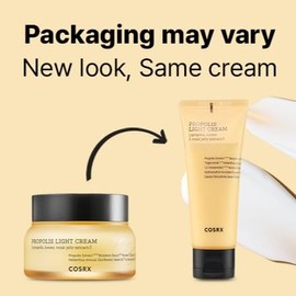 COSRX COSRX Full Fit Propolis Light Cream, 2.19 Fl.oz / 65ml, Propolis 64.5%, Hydrating Daily Day and Night Moisturiser, Korean Skin Care, Not Tested on Animals, Paraben Free