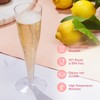 Prestee Set of 200 Plastic Champagne Flutes - Clear Champagne