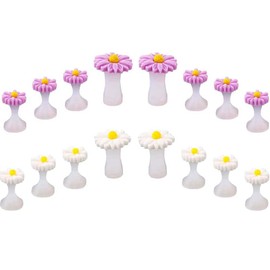 16pcs Daisy Toe Separators Silicone for Pedicure Nail Polish Gel Foot Toe Spacers Pedicures Nail Art Tools