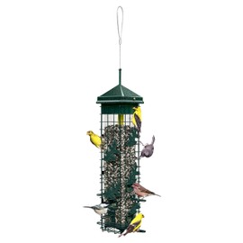 Squirrel Solution200 Squirrel-proof Bird Feeder w/6 Feeding Ports, 3.4-pound Seed Capacity, Free Seed Funnel