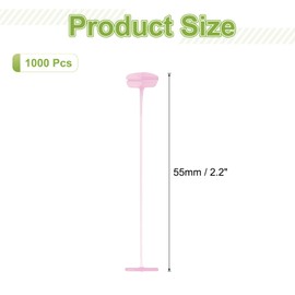 sourcing map 1000 Pcs Standard Tagging Barb Fasteners, 2.2 Inch Pink Tagging Gun Fasteners Tagging Gun Refill Plastic Garment for Clothing Fine Stitch Price Refills Tag Label