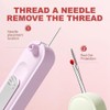 3 Pcs 2 in 1 Needle Threader Seam Ripper, Stretchable