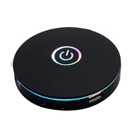 Pvczool Computer Switch RGB Lighting Effect External Host Power Switch Button,Suitable for Internet Cafes,Homes,Offices (Black)