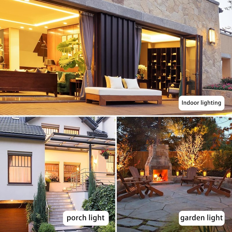 Wiyifada LED Bug Light Bulbs Outdoor 2 Pack, 9W Amber