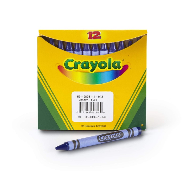 Crayola Crayons, Blue, Single Color Crayon Refill, 12 Count Bulk