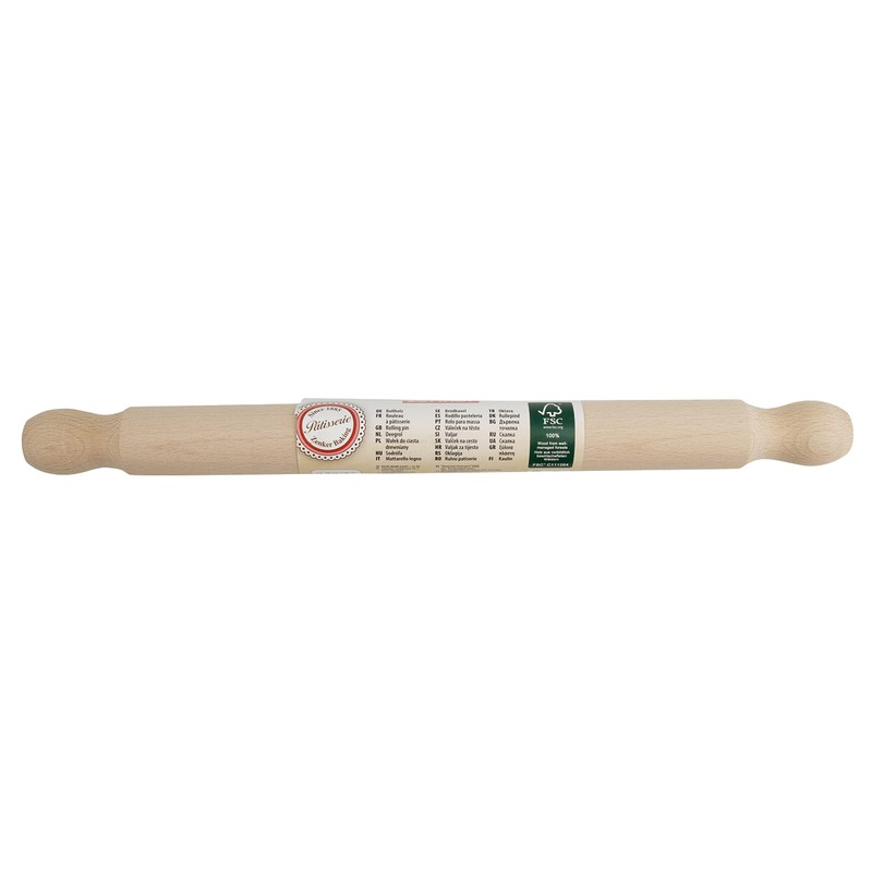 Zenker 31330 Wooden Rolling Pin FSC Certified Beech Wood 35