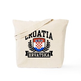CafePress Croatia Hrvatska Tote Bag Reusable Natural Beige Canvas Shopping Bag