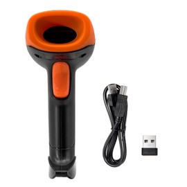 Handheld 1D/2D/QR Barcode Scanner BT+2.4G Wireless USB Wired Bar Code Reader Manual / Continuous Scanning CMOS Image Sensor Support Paper   Code/Screen Code PDF417 Compatible with Windows Android MacOS Linux System for Supermarket Library Logistics Retai
