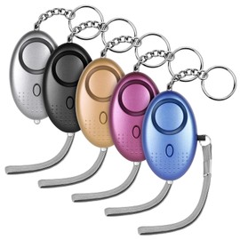 Flintronic 5 Packs Personal Personal Alarms for Women, 140DB Personal Security Alarm, Personal Alarms with LED Light, Self-Defense Emergency Alarm for Women, Girls, Children and Elderly