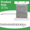 33ft Jewelry Chain Roll, Small Chain, Stainless Steel Curb Chain