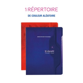 Clairefontaine 851C Vocabulary Book / Address Book Calligraphe Stapled 17 x 22 cm 48 Sheets Squared 70 g Assorted Colours Pack of 1