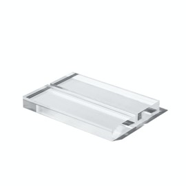 UNIQOOO 4" Large Clear Acrylic Sign Holders | Wedding Sign Holders |Table Numbers Display Stands | Acrylic Place Card Slot Stand, Perfect for Retail Shop Cafe Events, Pack of 6