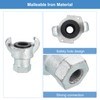 sourcing map Iron Air Hose Fitting, 2Pcs 1/4" NPT Female