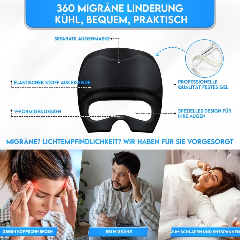 Gel Cooling Hat Migraine Mask