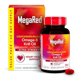 Megared Ultra Strength Omega-3 Krill Oil, 1000 mg, 60 Count