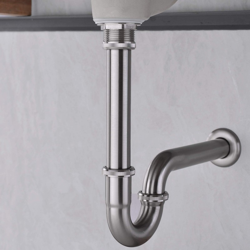 Orhemus Brass P Trap, 1 1/4 Bathroom Basin Sink Waste