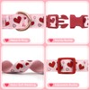 azuza Valentine's Day Dog Collar Removable Valentine Bowtie Dog Collar