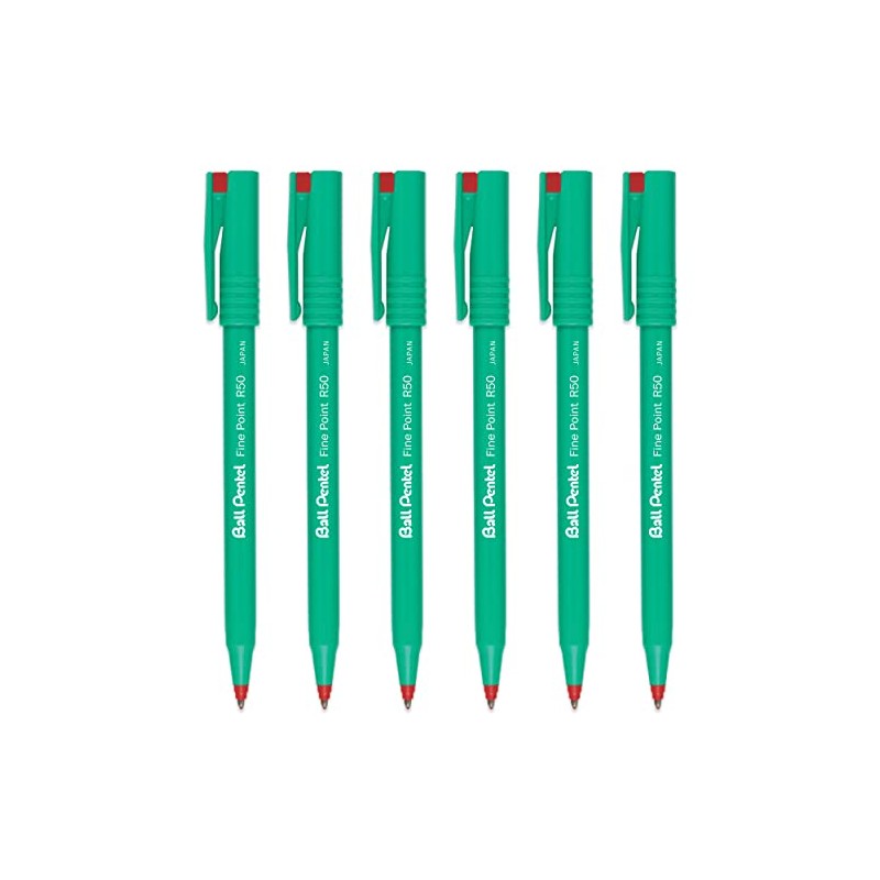 Pentel R50 Fine Point Liquid Ink Rollerball Pens - 0.8mm