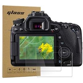 Macolink Tempered Glass Screen Protector for Canon EOS 90D 80D 70D T7i(800D) T6s(760D) T6i(750D) T5i(700D) T4i(650D) 7D Mark II(7D2) 8000D -(2 Pack)