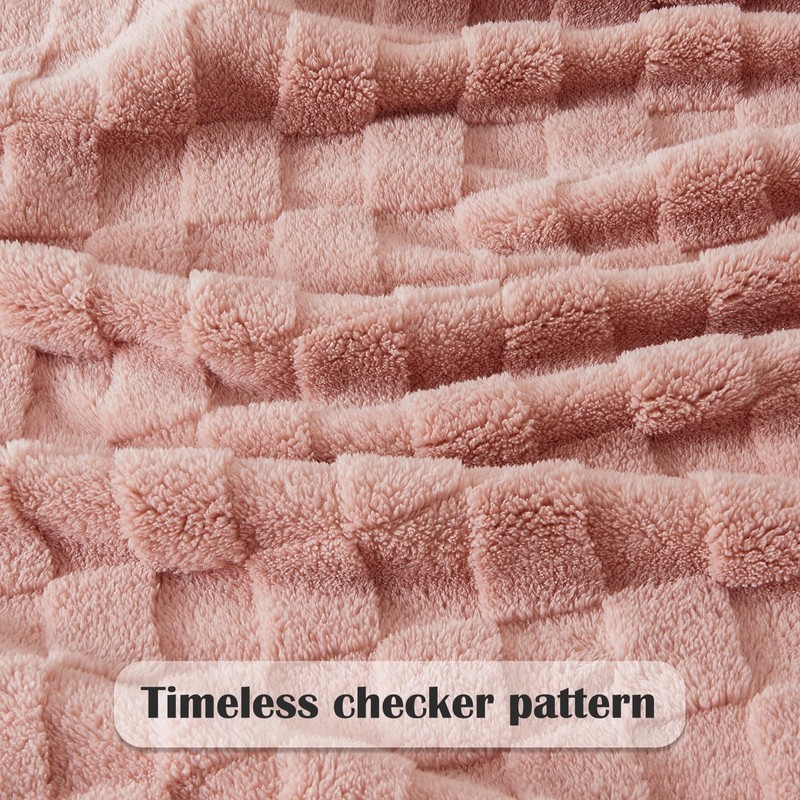 NEWCOSPLAY Super Soft Throw Blanket Pink Premium Silky Flannel Fleece