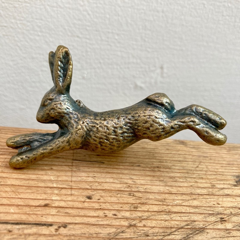 Antique Brass Animal Inspired Rabbit Design Knobs - Iron Drawer,