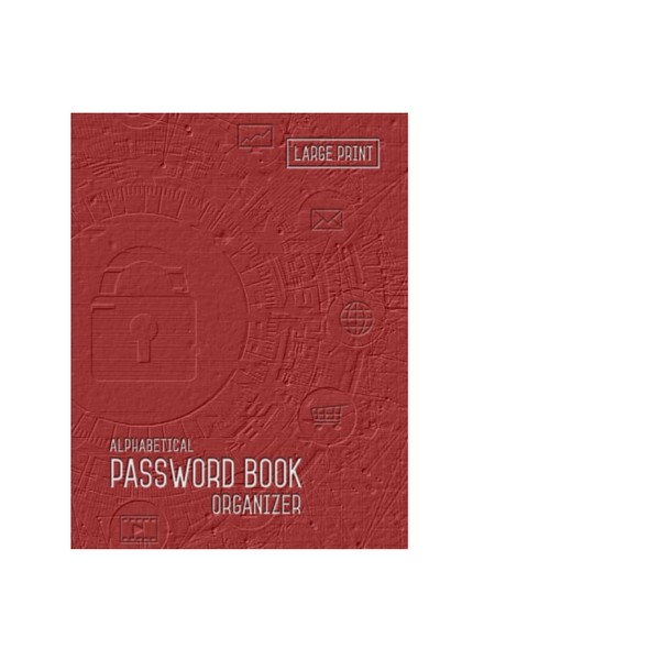 branded Password Book Organizer Alphabetical: 8.5 x 11 Password Notebook