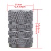 TOMALL Round Style Wheel Tyre Valve Caps Chrome Grey for