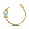 Tiny opal Faux Clip-On Nose Ring 24g - 14K GOLD