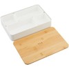 Masawa NH Home 4913001 Shokado Bamboo Lunch Box, Simple, White,