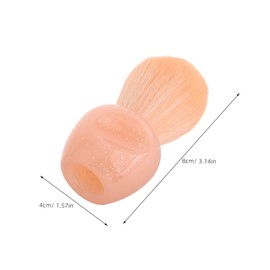 Baluue 2pcs Mini Makeup Brush for Nail Dust and Blush Application Ergonomic Powder Brush for Loose Powder and Cheeks Portable Beauty Tool for Travel