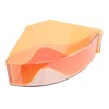 Fan Shape Storage Box with Dustproof Cover Compact Acrylic Filter