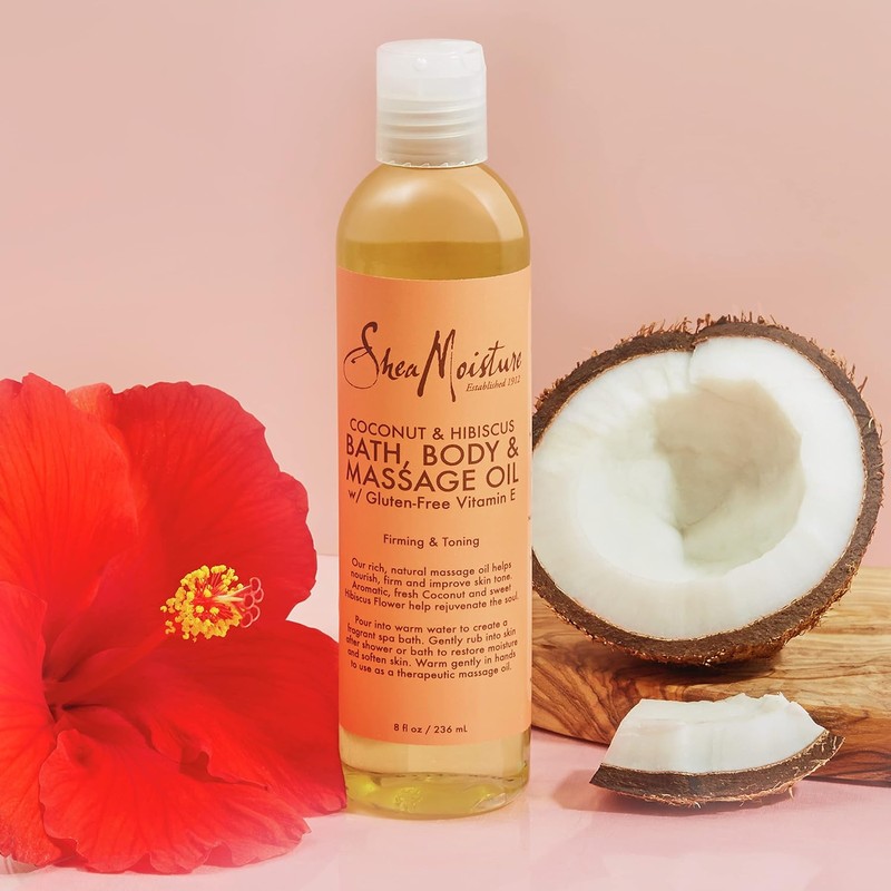 Shea Moisture Coconut & Hibiscus Bath-Body & Massage Oil Firming