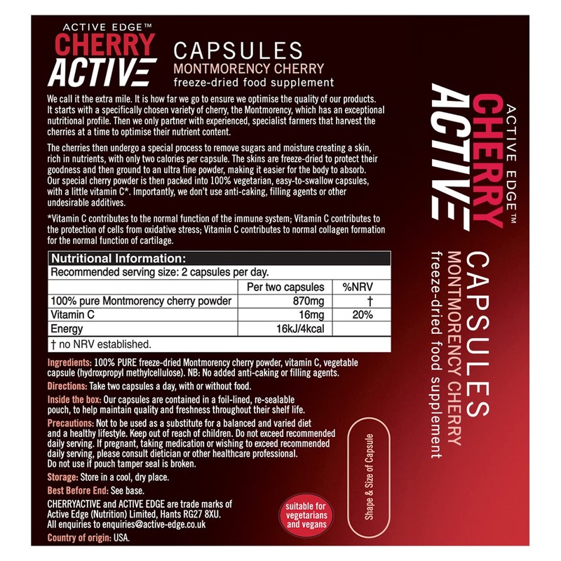 CherryActive CH10 Active Edge Capsules 60 capsules