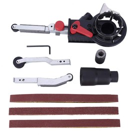 Polisher Sander Electric Abrasive Belt Tool File Sander Mini Air Belt Grinder 3-Working-Arm for 10mm Spindle