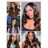 Nadula Balayage Ombre V Part Yaki Wavy Drawstring Wigs Human