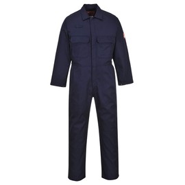 Portwest UBIZ1 Bizweld Flame Resistant Coveralls for Welding, Protective Safety FR Workwear Coveralls Navy, Medium