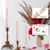 AFINETH Valentine Day Flameless Taper Candles with Heart, 9.6" Real