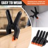 Tanstic 15Pcs Black Plastic Spring Clamps Kit - 2" 3"