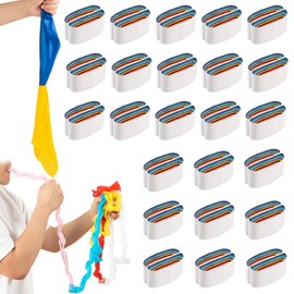 GCTWFYK Mouth Coils Vomit Paper, 24 Pcs Funny Mouth Coils Paper with A Magic Scarf, Colorful Stage Magic Tricks Magician Accessories Illusions Gimmick Props for Adults