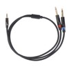 3.5mm 1/8 Inch Male to Dual 6.35mm 1/4 Inch TS