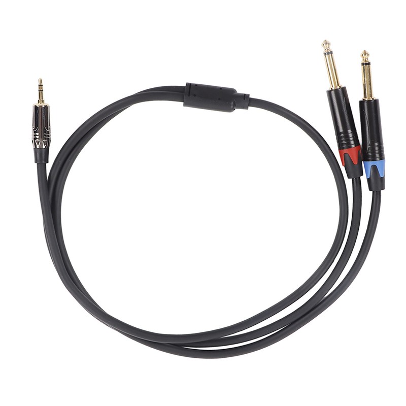 3.5mm 1/8 Inch Male to Dual 6.35mm 1/4 Inch TS
