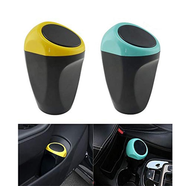 Lifreer 2PCS Auto Car Trash Rubbish Can Mini Dust Bin
