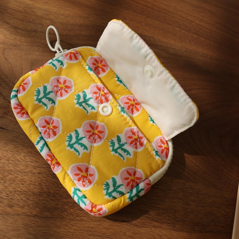 Miucatch Credit Card Case, Coin Case, Storage Bag, Mini, Flower