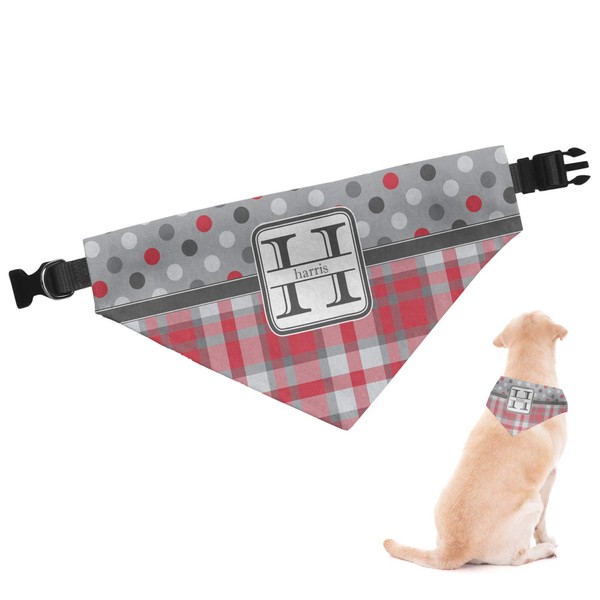 RNK Shops Red & Gray Dots and Plaid Dog Bandana