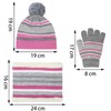 Neusky Hat, Scarf and Gloves Set of 3, Children's Pink