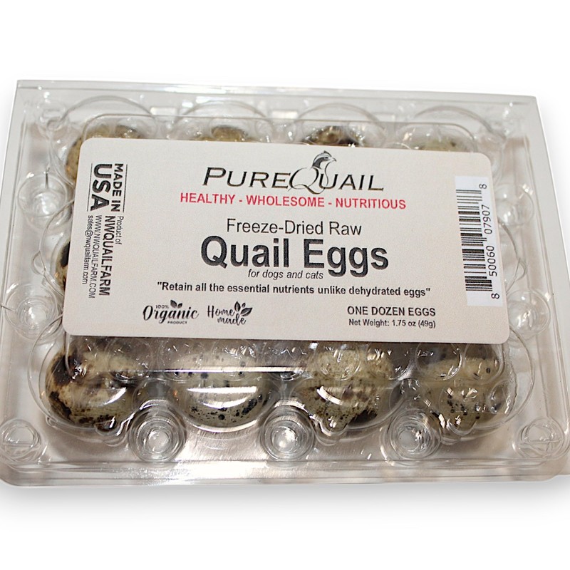 Freeze Dried Organic Quail Egg Topper for Dogs or Cats