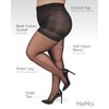 MeMoi Plus Size Curvy Control Top Pantyhose for Women, Comfortable