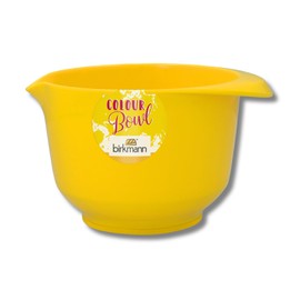 Birkmann 708815 Colour Bowls, Mixing and Serving Bowl, 1.0 Litres, Melamine Bowl, Scratch-Resistant, Stable, Sustainable, Yellow